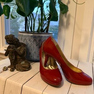 Kelly & Katie | Vibrant Glossy Red 3” Heels